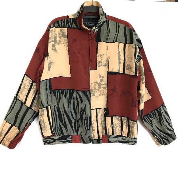 Caribou Jackets & Blazers - Caribou New York Jackets Women Size Medium Gray Red Full Zip Pockets Long Sleeve